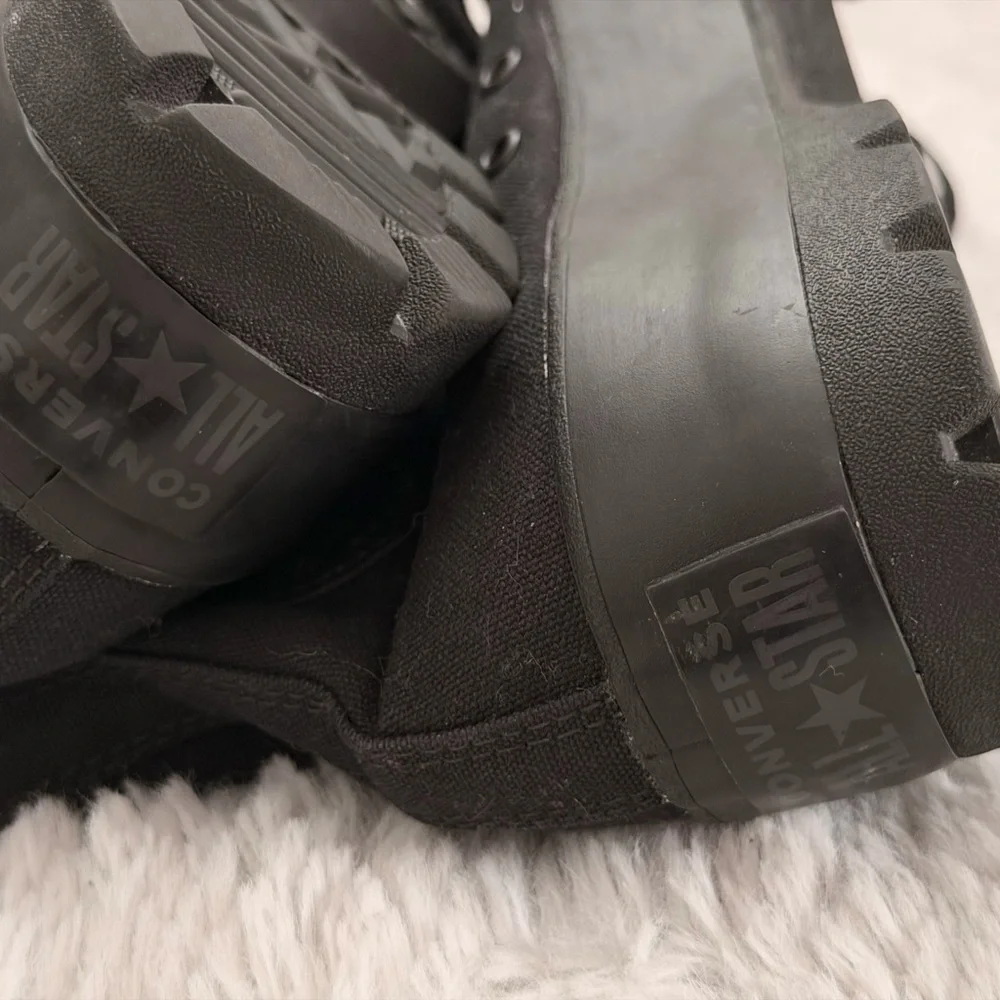 Women’s Black Lace-Up High-Top Boots